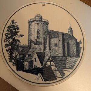 Royal Copenhagen Blue and White Ceramic Wall Plate